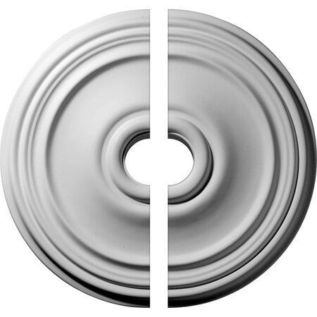 Ekena Millwork Reece Ceiling Medallion, Two Piece (Fits Canopies up to 6 3/4"), 21"OD x 3 1/2"ID x 1 1/4"P CM21RE2-03500